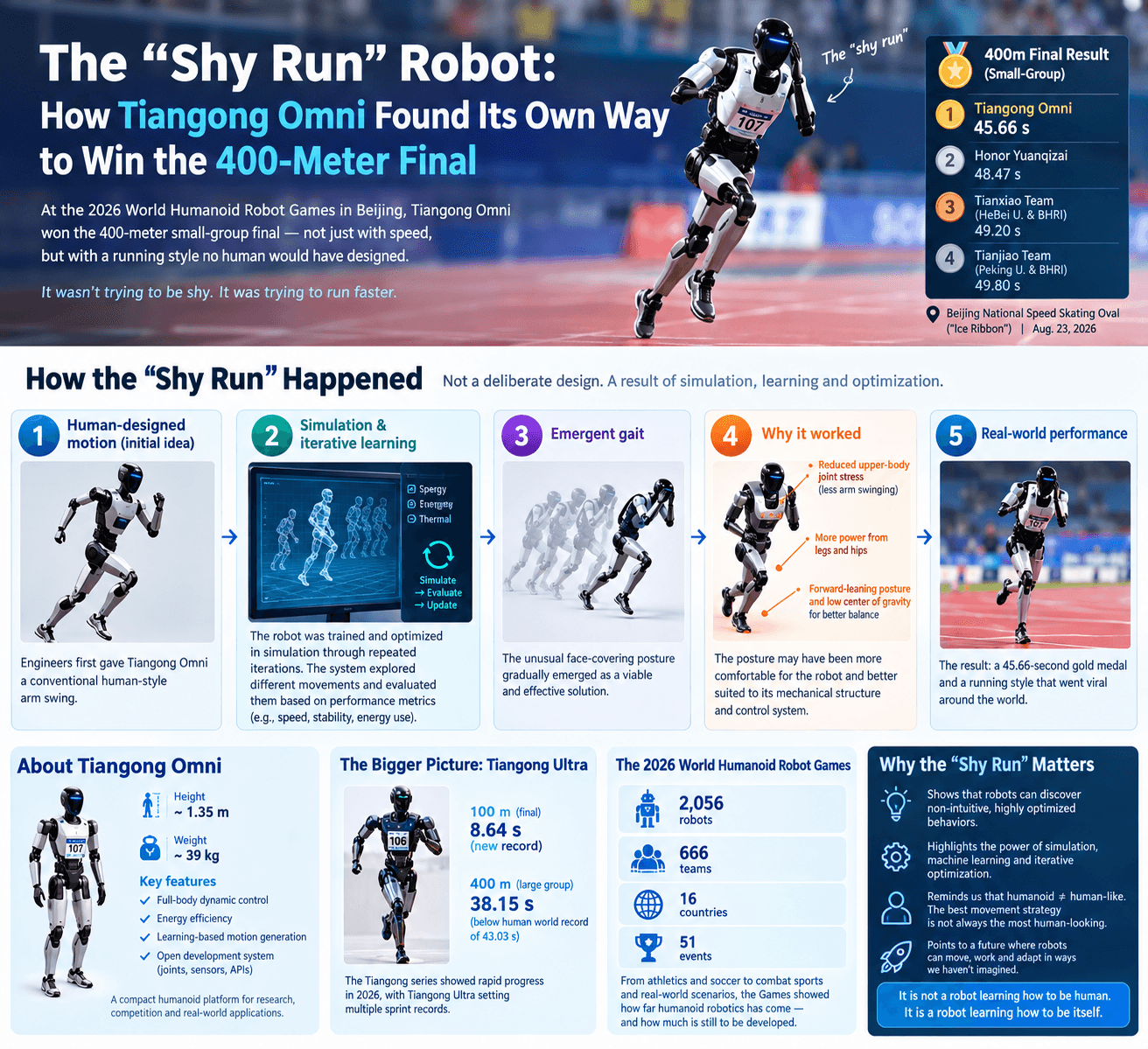Tiangong Omni "face-covering / shy run" 400 m final · WHRG 2026 Beijing